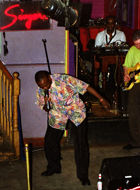 Robert Maseko Democratic Republic of Congo DRC Vocalist at Singers Open Microphone with Asha on Keyboard The Spot Maiden Lane Covent Garden London West End October 2001 004v