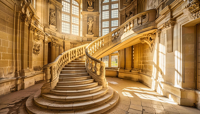 Double Helix Staircase at Chateau Chambord, France