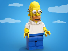 Up-scaled LEGO Minifigure of Homer