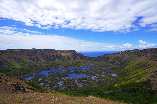 Rano Kau crater view, Easter Island