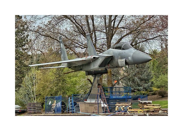 Building an F-15 Monument at Veterans Park