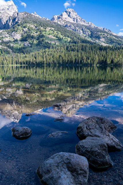 Grand Teton National Park - view of Bradley Lake, a beautiful alpine lake