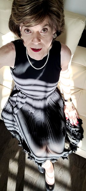 Black Pleated & Belted Sleeveless Dress Purchased in March (6 of 6) – Seated on Sunlight