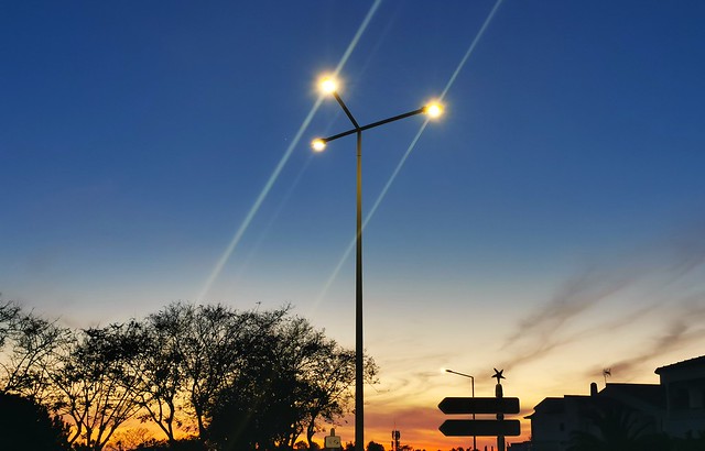 Light-Ray Lamp-Posts - Sao Rafael at Dusk