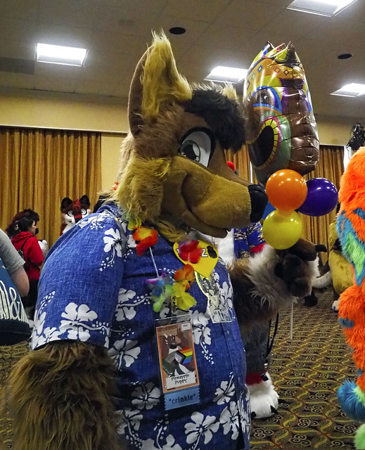 Mephit Furmeet 2023 - Fursuit Parade Staging 26 - Pineapple Puppy