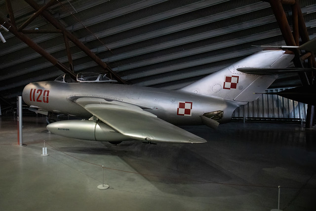 1120 WSK-Mielec Lim-2 (Mig-15) ex-Polish Air Force preserved at the RAF Museum Cosford | EGWC 28/Feb/2024