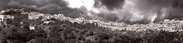 dark cloud´s over andalusian Village