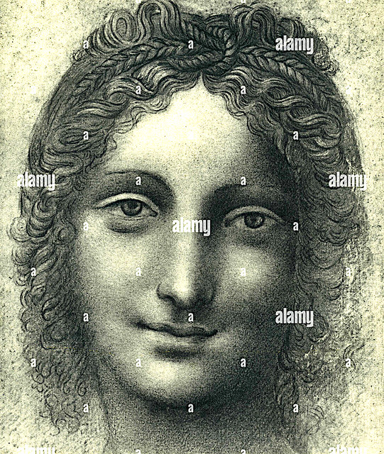 leonardo-da-vinci - Drawing head-of-woman 5cs f58tp4