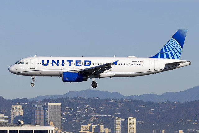 United Airlines Airbus A320 N409UA at Los Angeles Airport LAX/KLAX