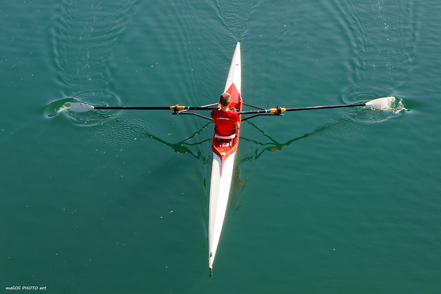Rowing on the river Korana