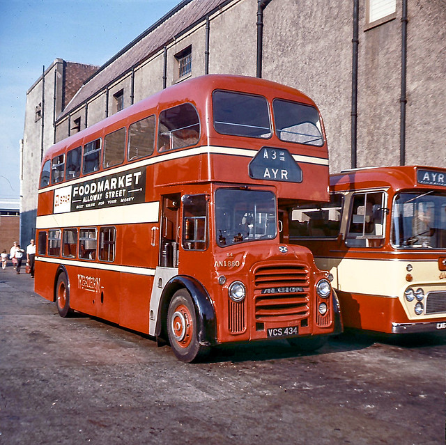02083 - Western SMT B4-AN 1880 (VCS 434) - Ayr, Bus Station - 15 Jul 1969