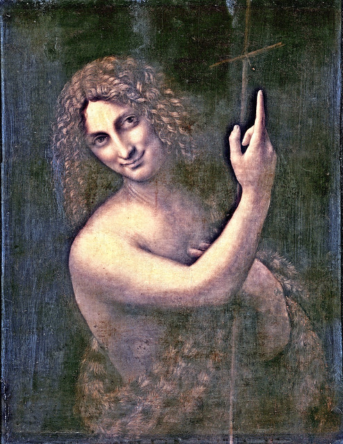 Leonardo da Vinci - Saint John the Baptist 0ds [1513-16] C2RMF retouched - Louvre Dubai