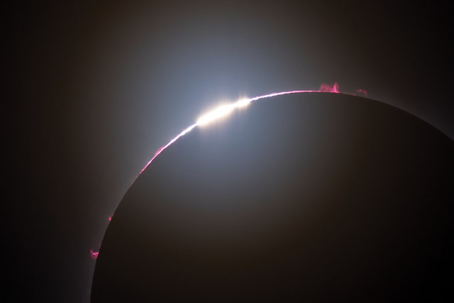 2024 Solar Eclipse - C2 Bailey's Beads and Prominences