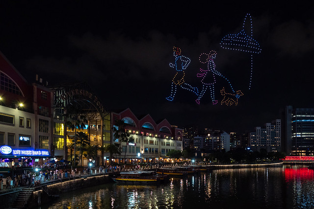 Drone Show at Clarke Quay