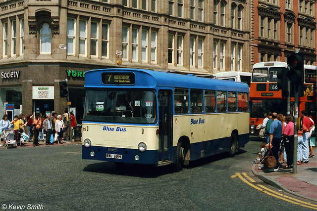 Blue Bus Leyland Leopard 19 BWU691H - Manchester - 6 June 1992