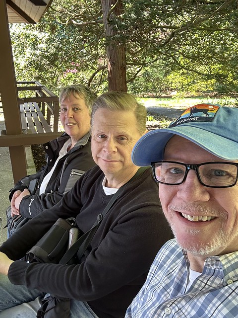 Larry, Mark and Gillian at Longwood Gardens - April 2024