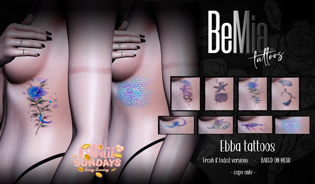 BeMia. Ebba tattoos @ SoKawaiiSundays