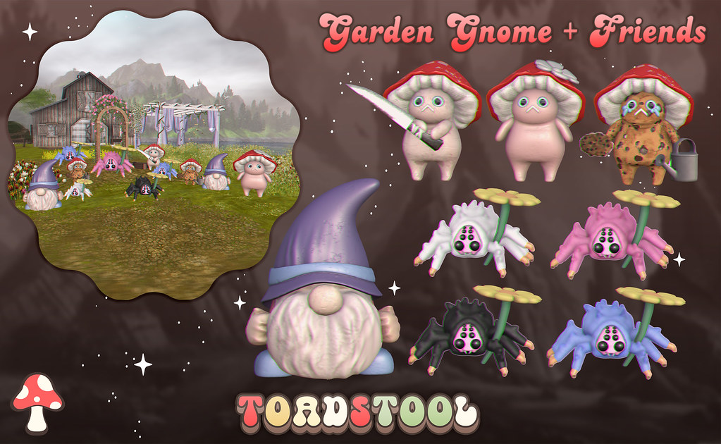 Toadstool . Garden Gnome and Friends