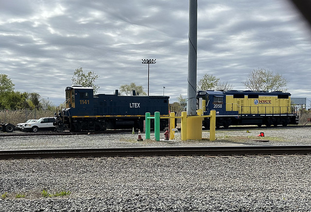 Larrys Truck & Electric (LTEX), EMD MP15, LTEX 1141, at New York Container Terminal, Staten Island, New York, USA. April, 2024