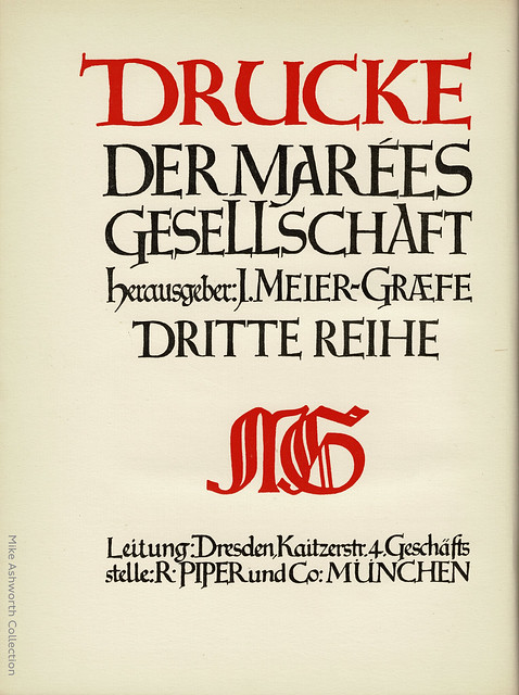 Drucke der Marées Gesellschaft : Lettering by Emil Rudolf Weiss : c.1920 : in 