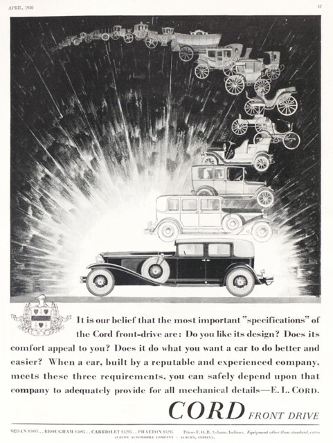 Vintage Advertisement 701 - Cord Front Drive - 1930