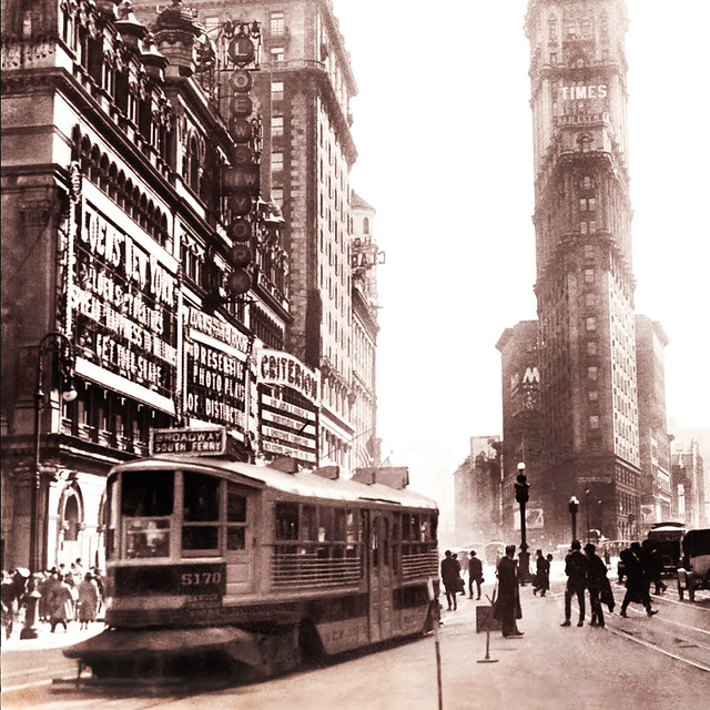 Times Square Trolley -- 1921.