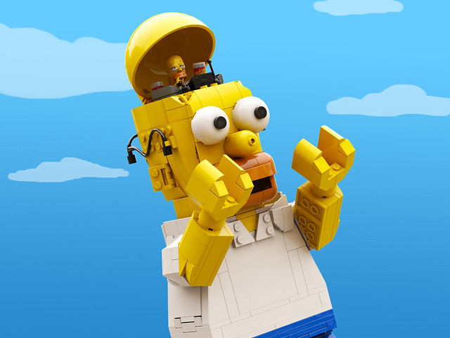 Upscaled LEGO Minifigure Simpsons