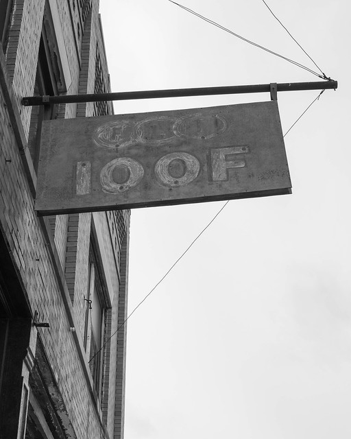 Old IOOF Sign