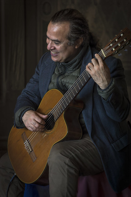 Carlos Konig, classical guitarist, Bethesda Arcade, Central Park, Fall 23