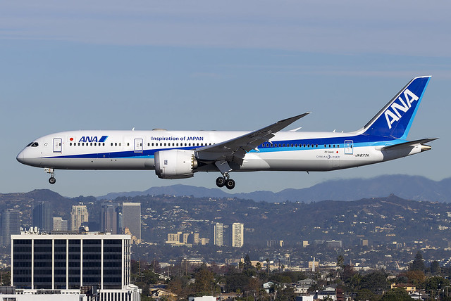All Nippon Airways Boeing 787-9 Dreamliner JA877A at Los Angeles Airport LAX/KLAX