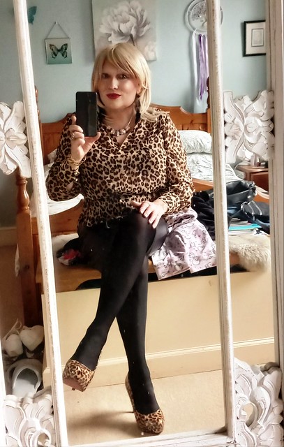 leopard top and heels