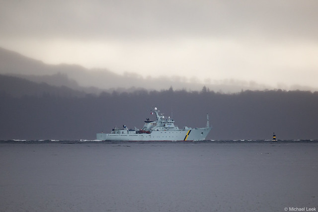 Marine Scotland's fishery patrol vessel, FPV Jura: Firth of Clyde, Scotland.