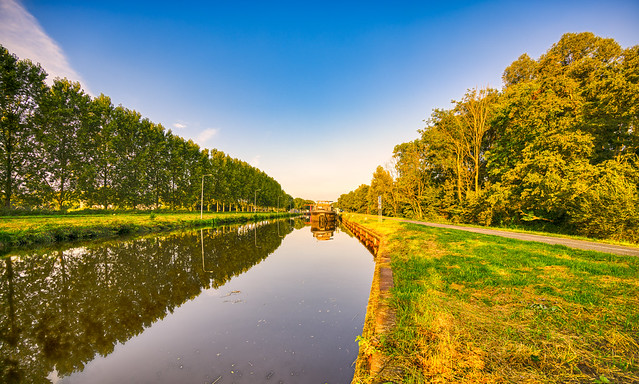 Wilhelminakanaal, village of Aarle-Rixtel, The Netherlands.