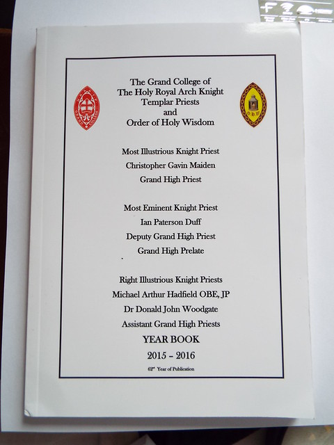 The Grand college of the Holy Royal Arch Knight Templar Priets and Order of Holy Wisdom Masonic Booklet