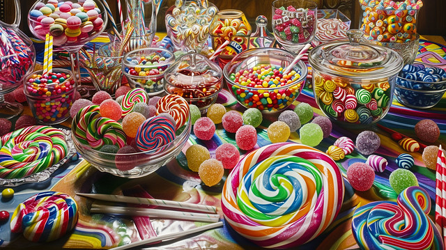 the candy table.
