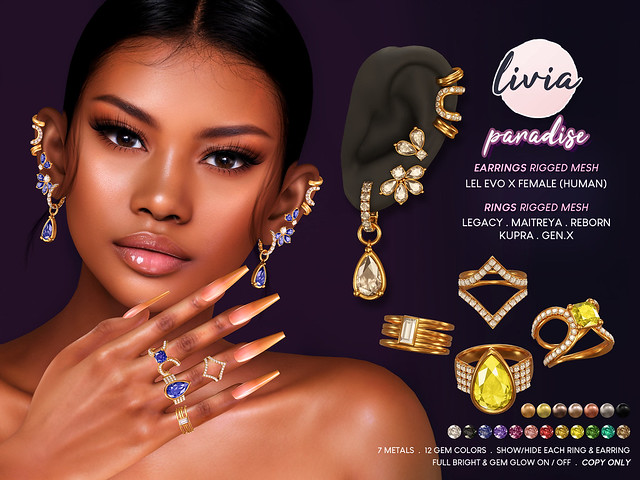 LIVIA // Paradise Rings & Earrings