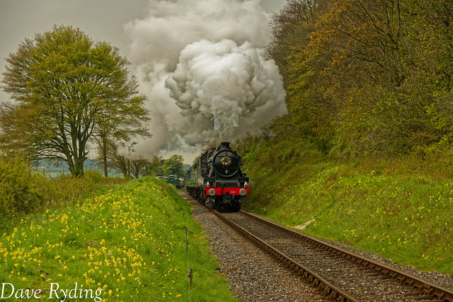 Racing out of Ropley.