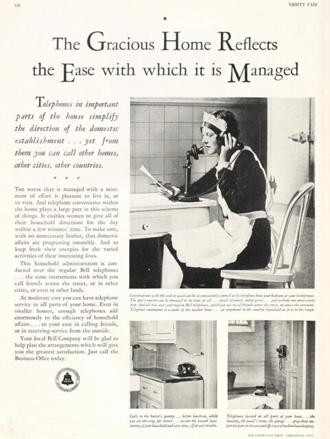 Vintage Advertisement 703 - Bell Telephone Company - 1930