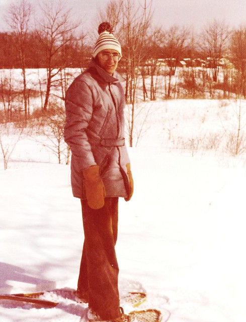 Starting a Winter Walk on Snowshoes in 1980