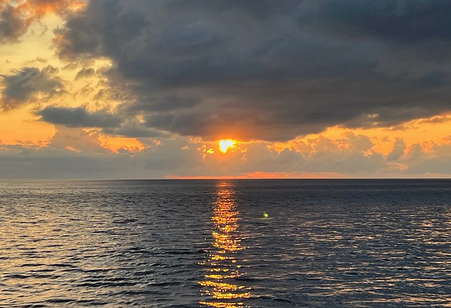 Sunset near Leon Dormido - Galapagos