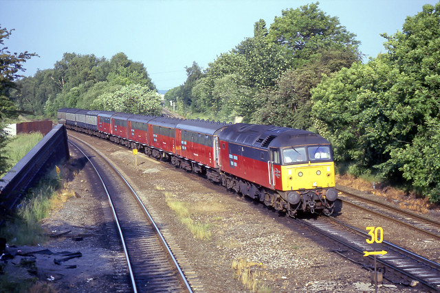 47780 on 1V64 14.03 Low Fell to Plymouth approaching Water Orton at 18.58 on 15th June 1995