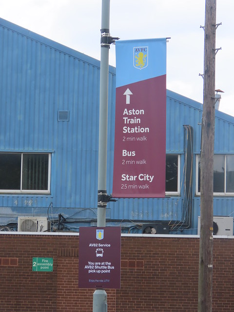 Aston Villa banner on Queens Road, Aston
