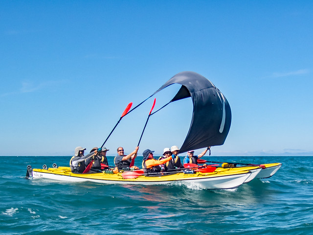 Sea Kayaking Under Sail Power - Abel Tasman NP