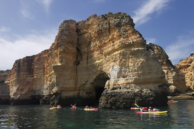 Kayaking at 'Elephant' Rock - Algarve Coast