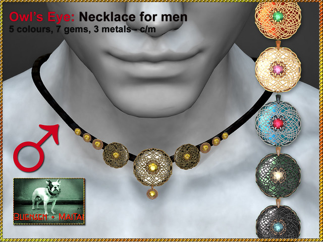 Bliensen + MaiTai  - Owl's Eye - Necklace for men