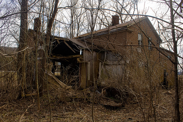 Abandoned dilapidated house