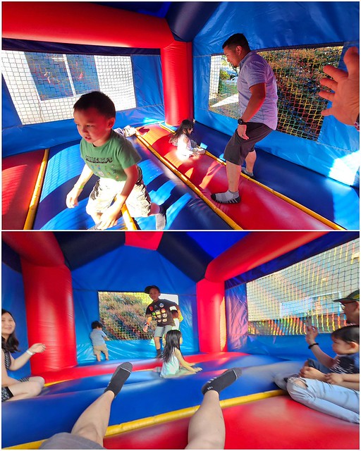 I was going to say it's been years since I've been in a jumper/bounce house... but then I realized that I've never been in one. It was really fun and jumping inside was a workout (I'm getting old). One of the fun things at my great neice Kamila's first bi