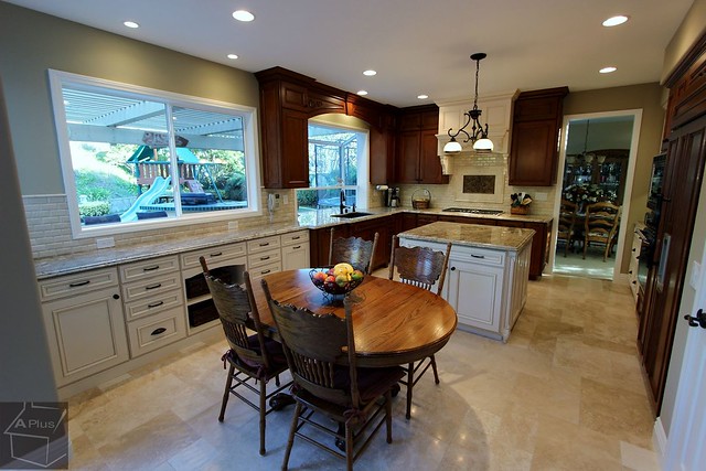 kitchen remodel with fabulous quality brand new Aplus custom cabinets, new flooring, natural look windows and countertops in city of Orange https://www.aplushomeimprovements.com/portfolio_page/orange-county-orange-complete-kitchen-remodel-project72/