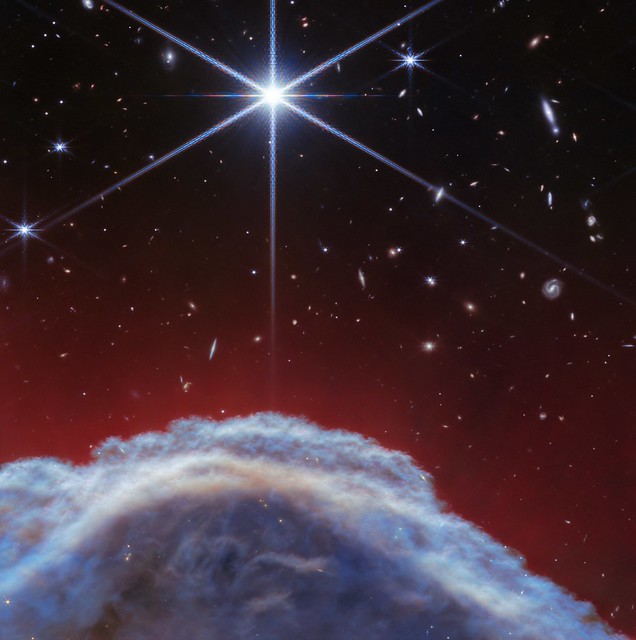 Webb Captures Top of Iconic Horsehead Nebula in Unprecedented Detail (NIRCam)