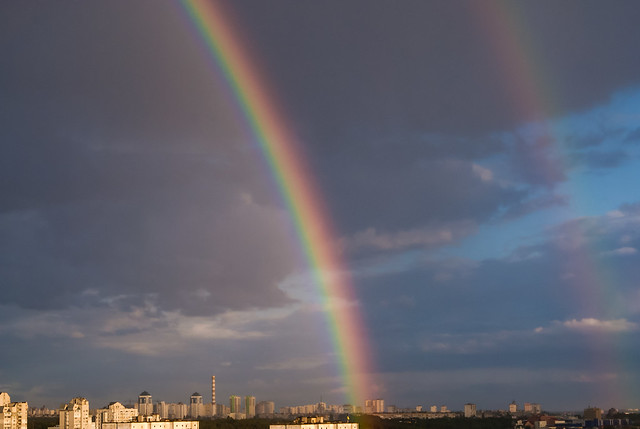 Double rainbow over Kyiv